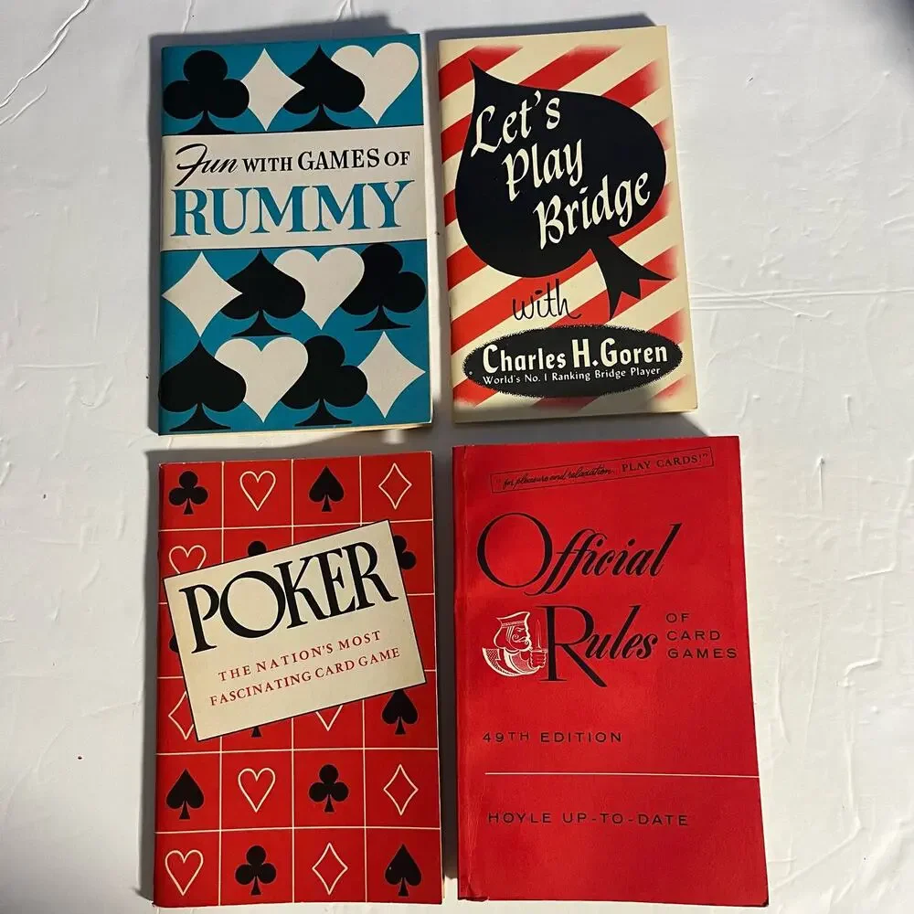 Vintage 1950's Boxed Set‎ Of How To Play And Win Card Games Books